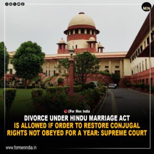 Read more about the article Divorce under Hindu Marriage Act is allowed if order to restore conjugal rights not obeyed for a year: Supreme Court