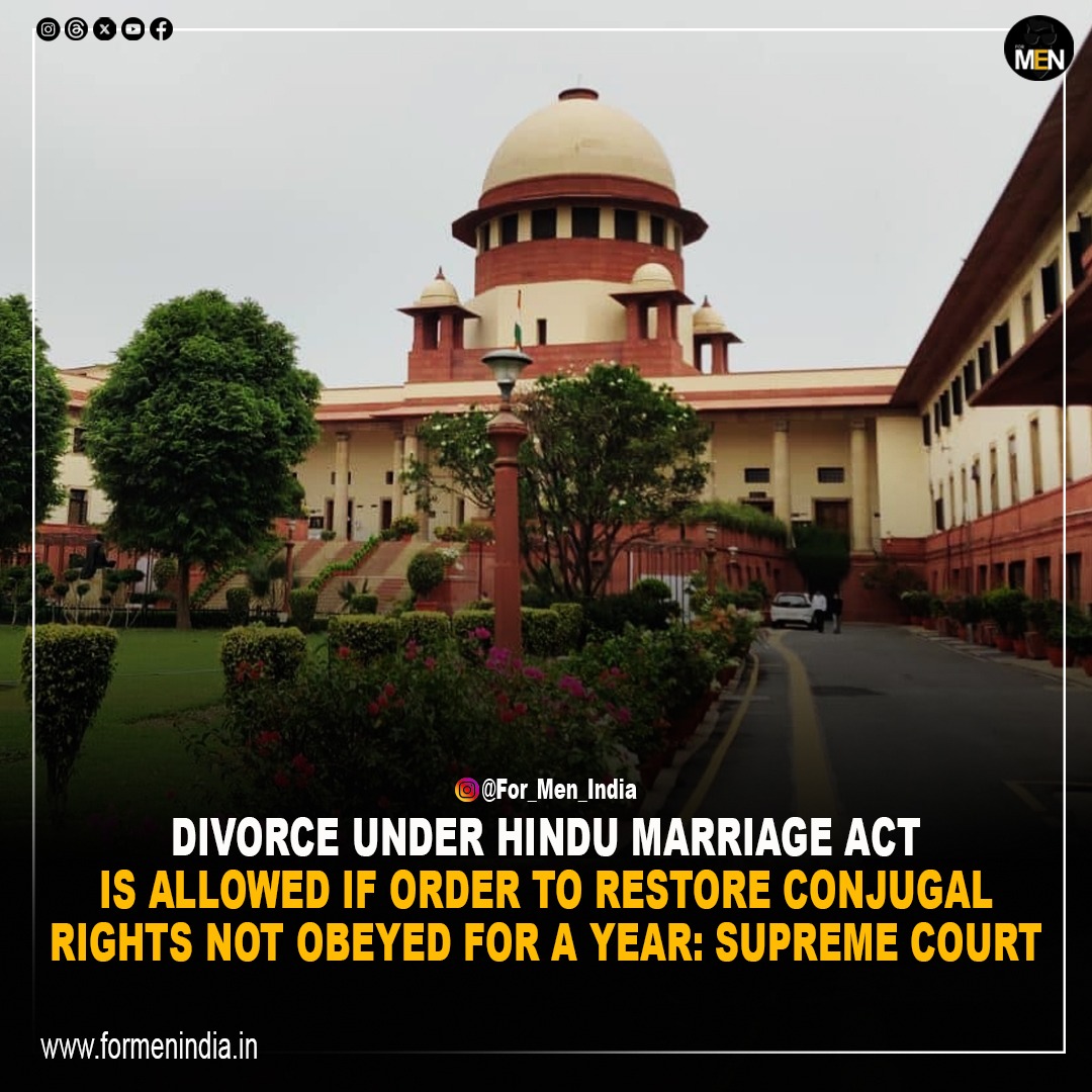 You are currently viewing Divorce under Hindu Marriage Act is allowed if order to restore conjugal rights not obeyed for a year: Supreme Court