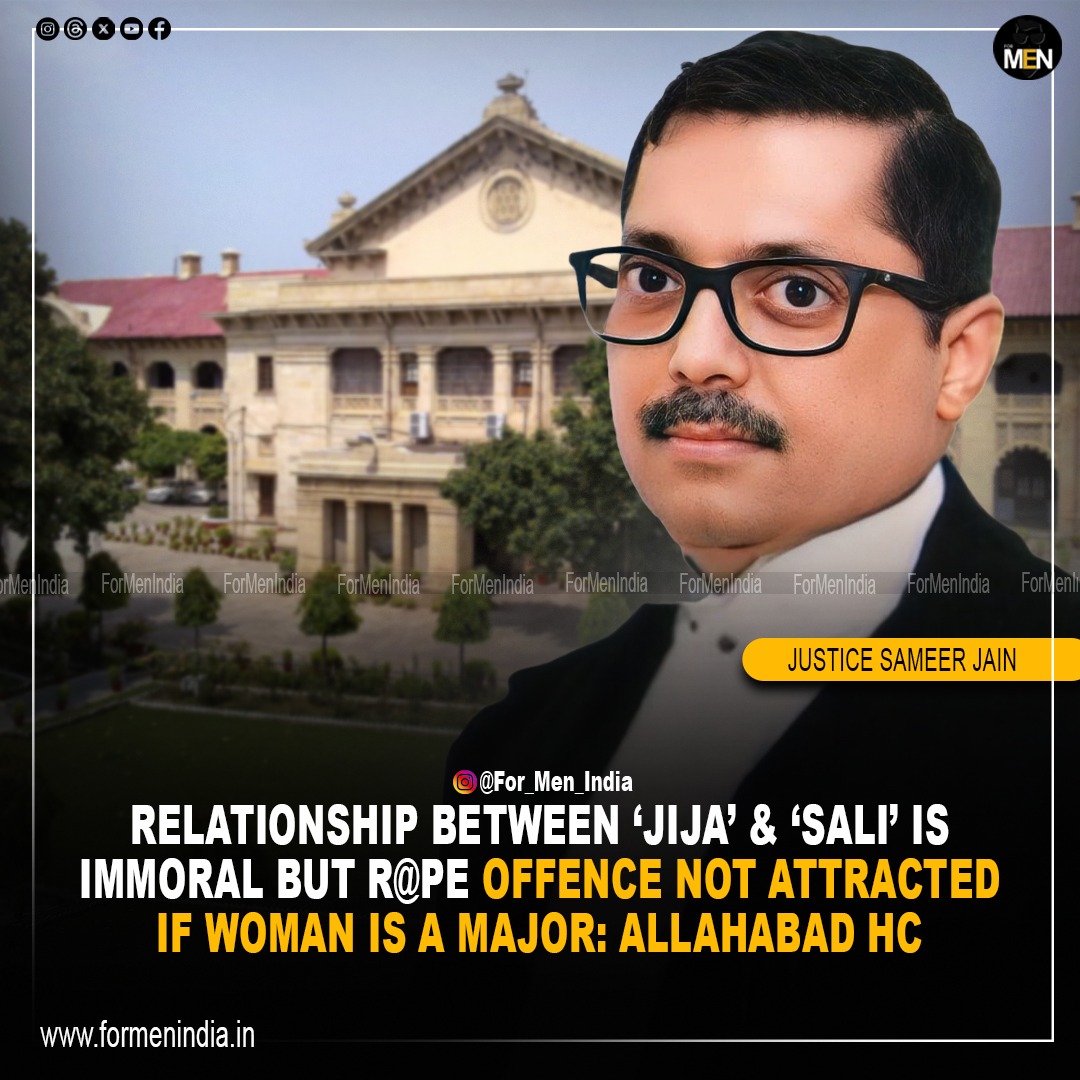 Read more about the article 𝗥𝗲𝗹𝗮𝘁𝗶𝗼𝗻𝘀𝗵𝗶𝗽 𝗯𝗲𝘁𝘄𝗲𝗲𝗻 ‘𝗝𝗶𝗷𝗮 & 𝗦𝗮𝗹𝗶’ 𝗶𝗺𝗺𝗼𝗿𝗮𝗹 𝗯𝘂𝘁 𝗿𝗮𝗽𝗲 𝗼𝗳𝗳𝗲𝗻𝗰𝗲 𝗻𝗼𝘁 𝗮𝘁𝘁𝗿𝗮𝗰𝘁𝗲𝗱 𝗶𝗳 𝘄𝗼𝗺𝗮𝗻 𝗶𝘀 𝗺𝗮𝗷𝗼𝗿: 𝗔𝗹𝗹𝗮𝗵𝗮𝗯𝗮𝗱 𝗛𝗖