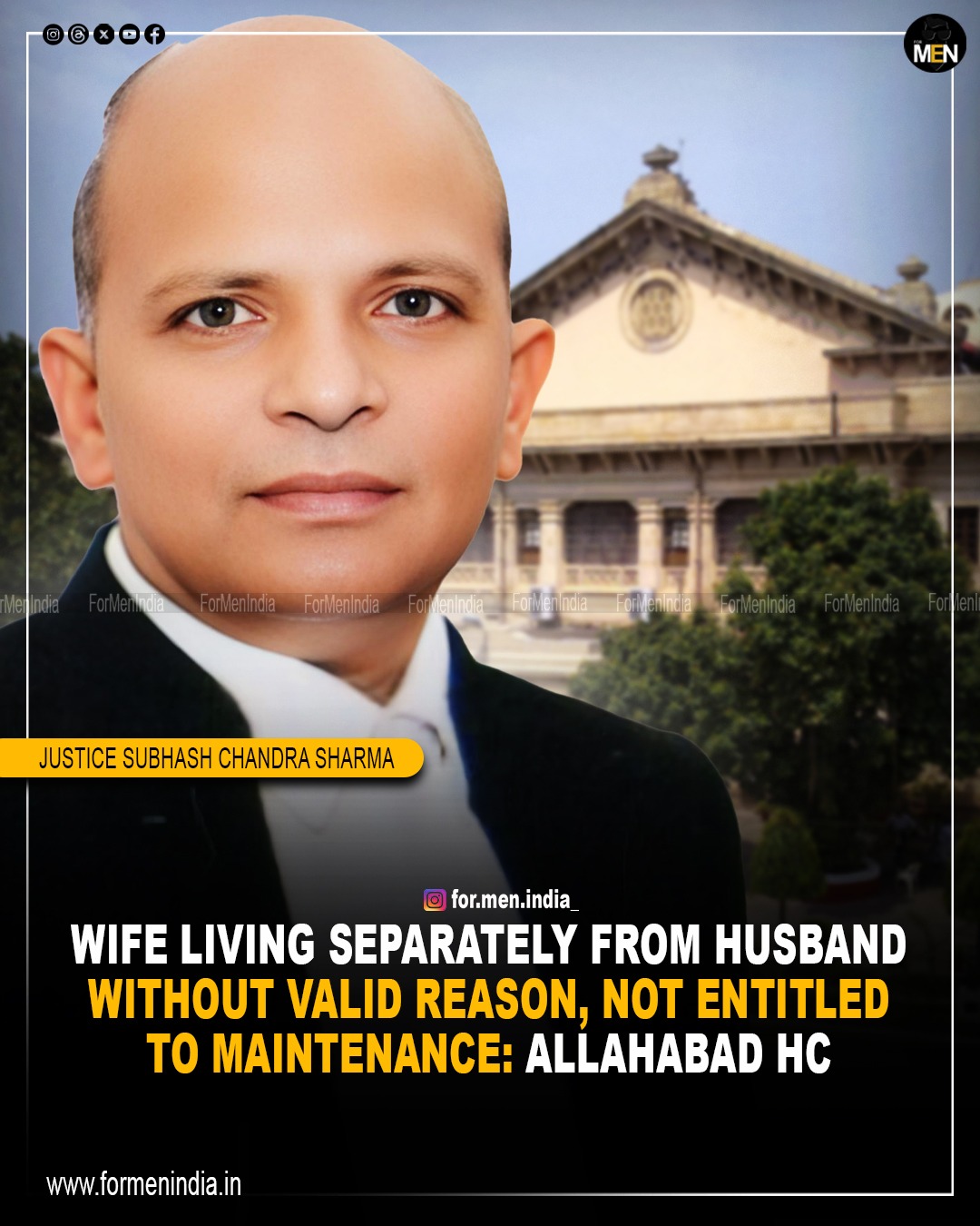 You are currently viewing Wife living separately from husband without valid reason not entitled to maintenance: Allahabad HC