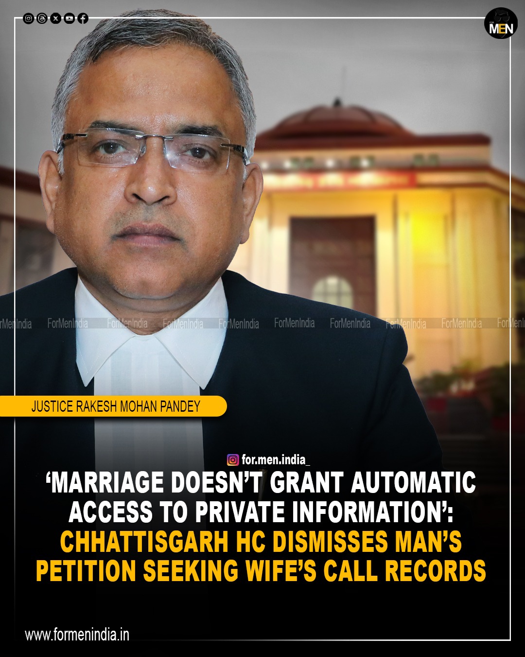 You are currently viewing ‘Marriage doesn’t grant automatic access to private information’ – Chhattisgarh HC dismisses man’s petition seeking wife’s call records