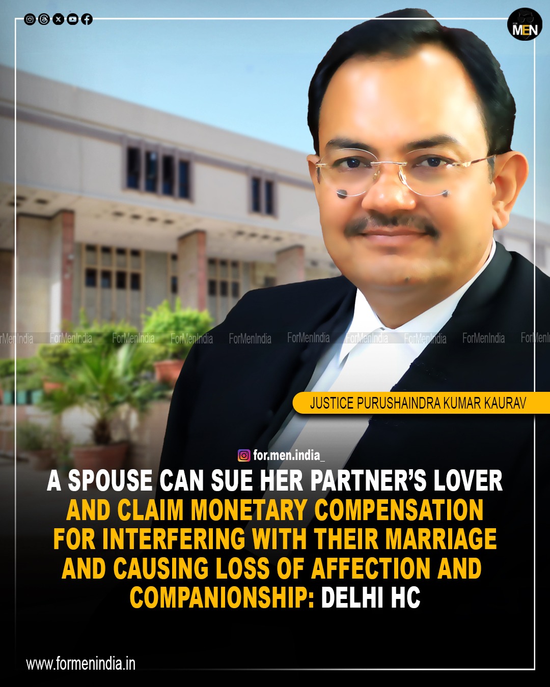 You are currently viewing A spouse can sue her partner’s lover and claim monetary compensation for interfering with their marriage and causing loss of affection and companionship : Delhi HC