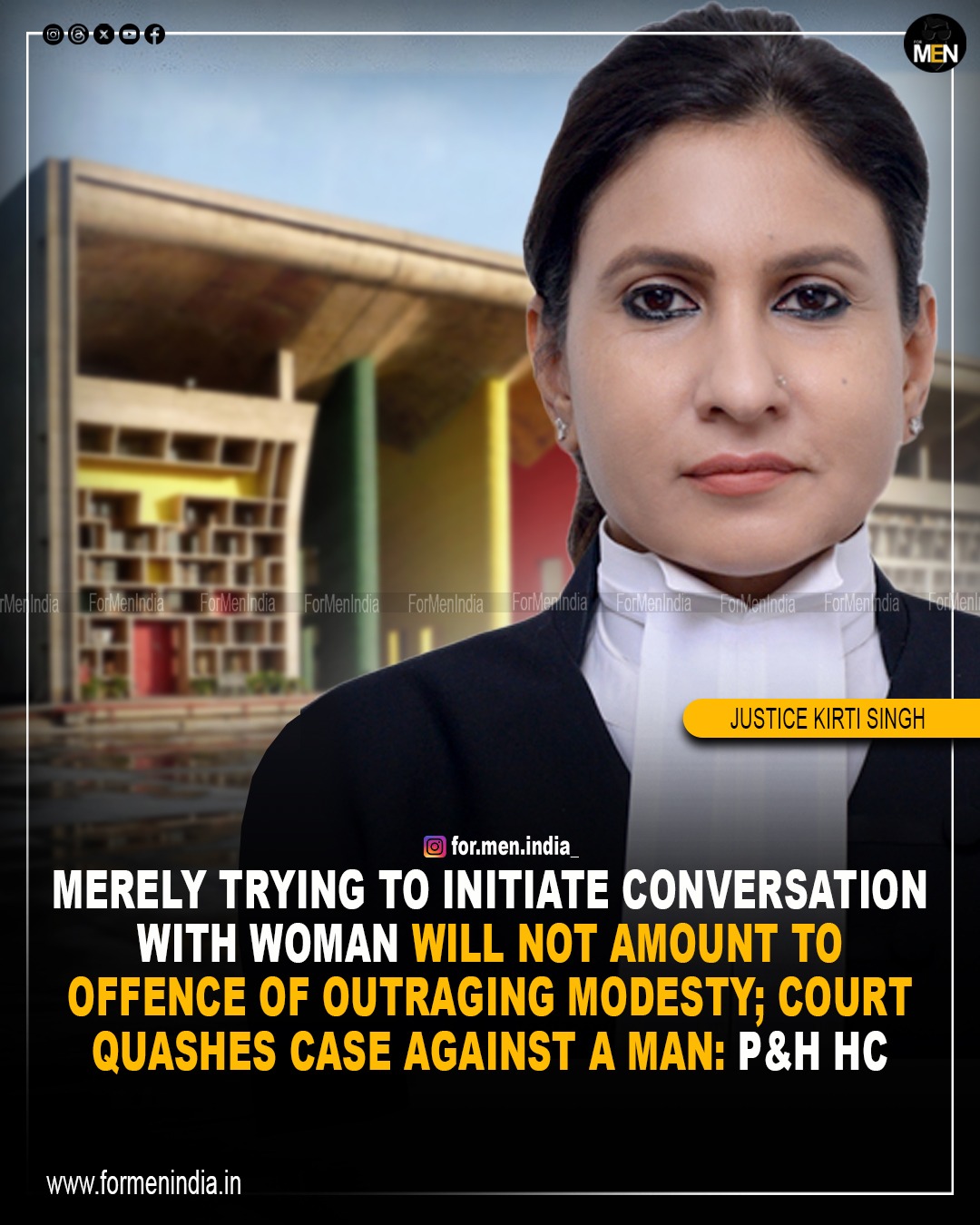 You are currently viewing Merely trying to initiate conversation with woman will not amount to offence of outraging modesty; court quashes case against a man: P&H High Court