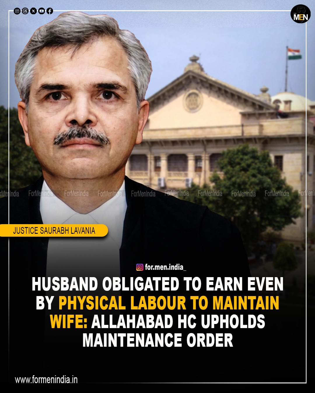You are currently viewing Husband Obligated to Earn Even by Physical Labour to Maintain Wife: Allahabad High Court Upholds Maintenance Order