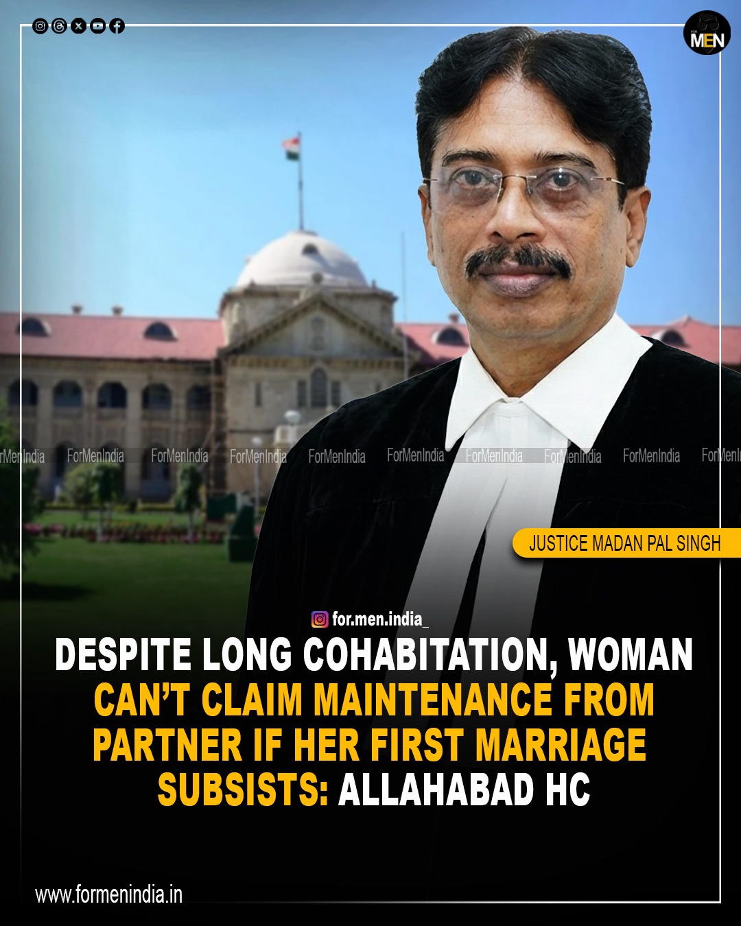 You are currently viewing Despite Long Cohabitation, Woman Can’t Claim Maintenance From Partne If Her First Marriage Subsists: Allahabad High Court