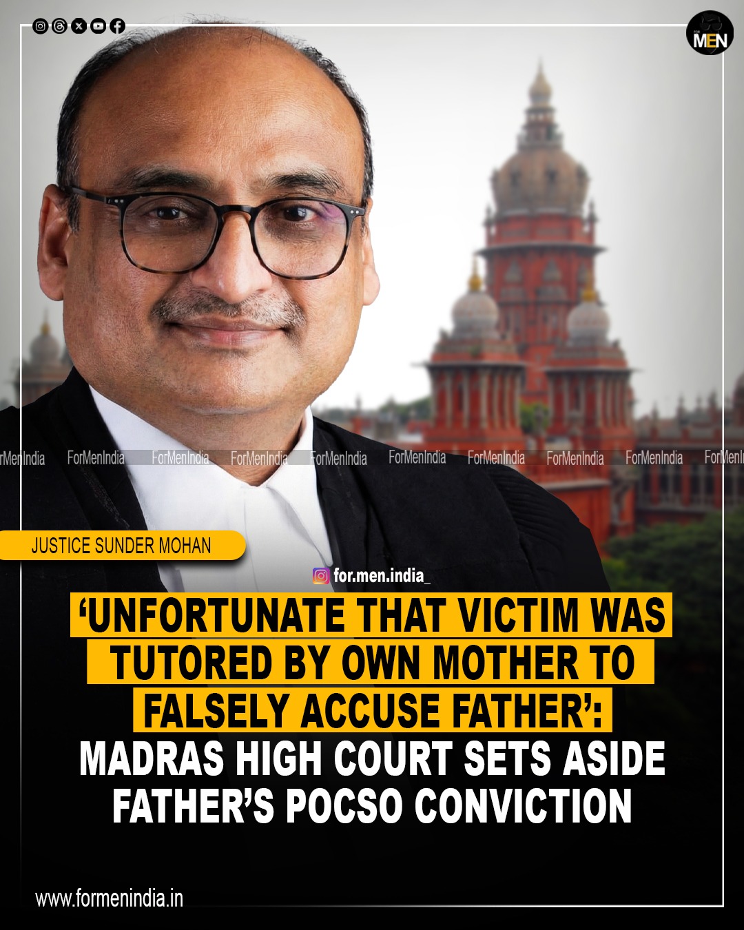 You are currently viewing ‘Unfortunate That Victim Was Tutored By Own Mother To Falsely accuse father’: Madras High Court sets aside Father’s POCSO Conviction