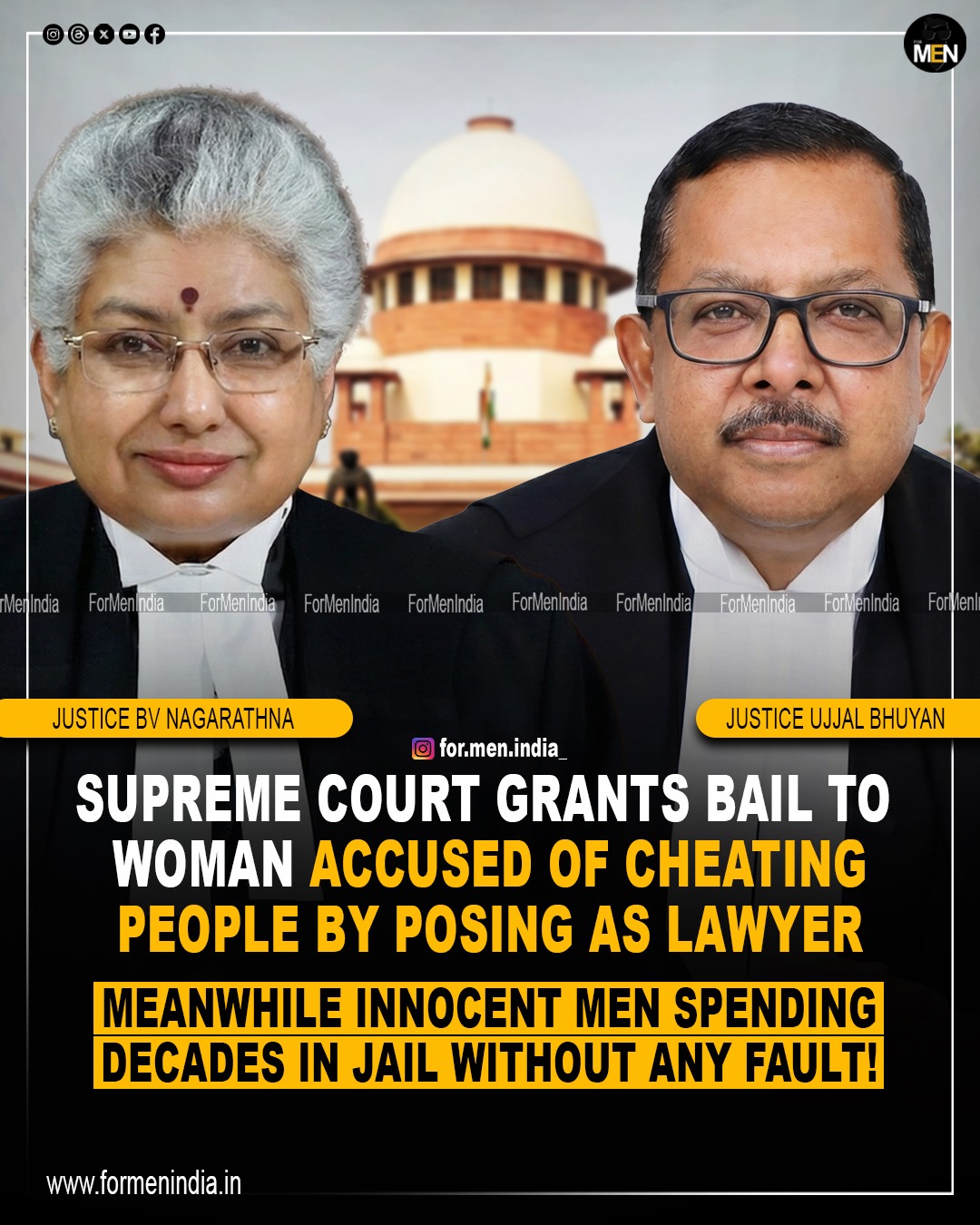 Read more about the article Supreme Court grants bail to woman accused of cheating people by posing as lawyer