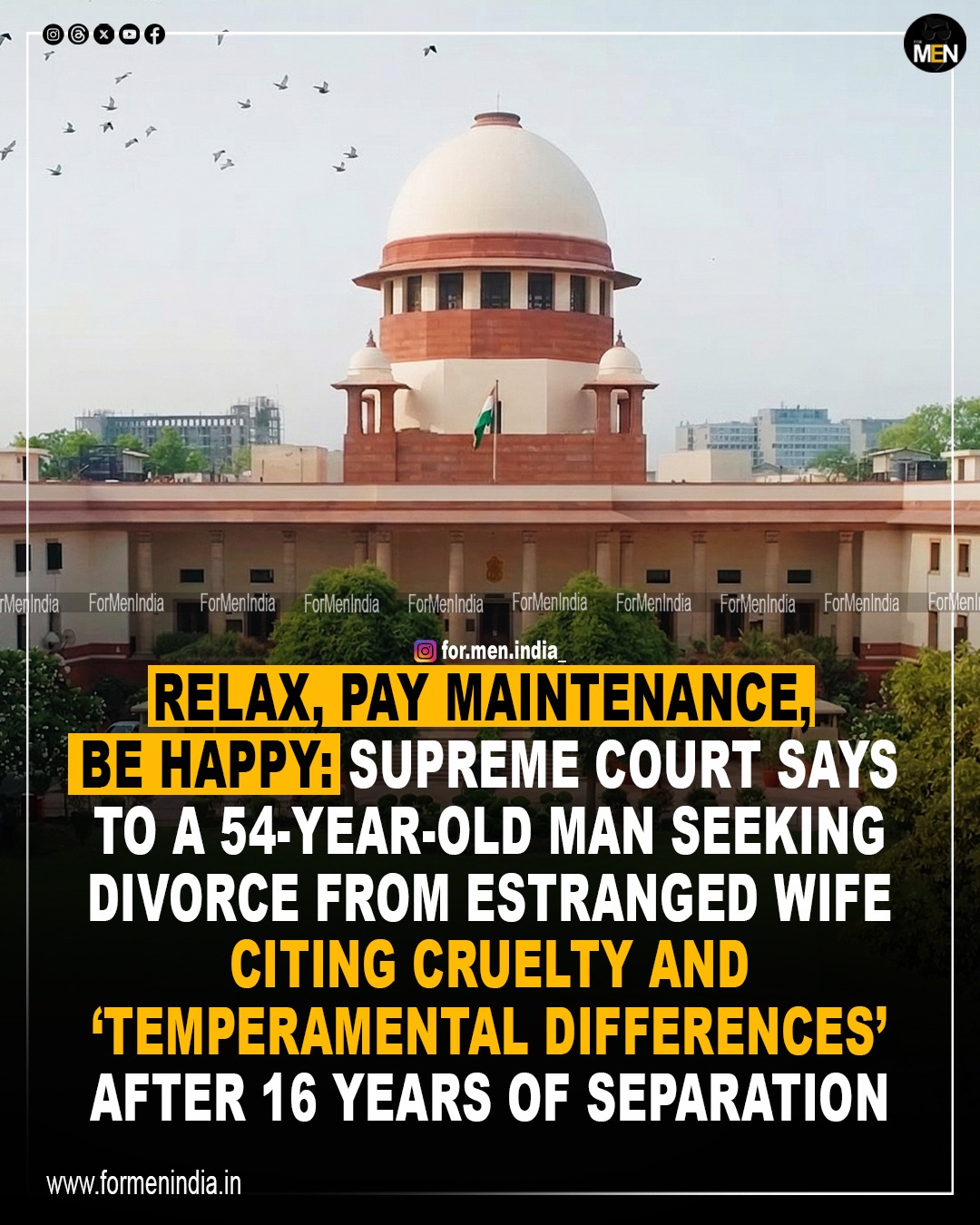 You are currently viewing SC to Husband After 16 Years Separation: Pay Maintenance, Be Happy, Divorce Denied