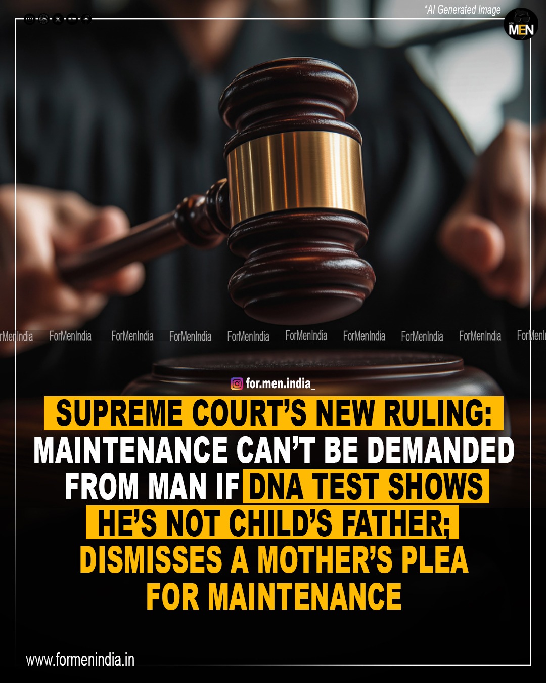 You are currently viewing Supreme Court’s New Ruling: Maintenance Can’t Be Demanded From Man If DNA Test Shows He’s Not Child’s Father