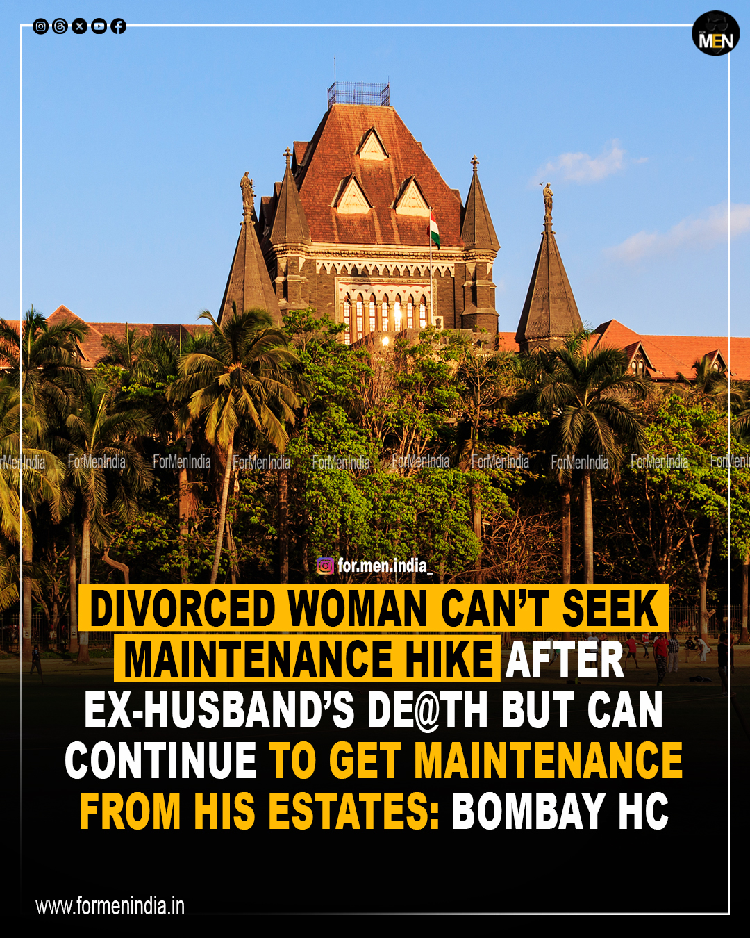 You are currently viewing Divorced woman can’t seek maintenance hike after ex-husband’s death but can continue to get maintenance from his estates : Bombay HC