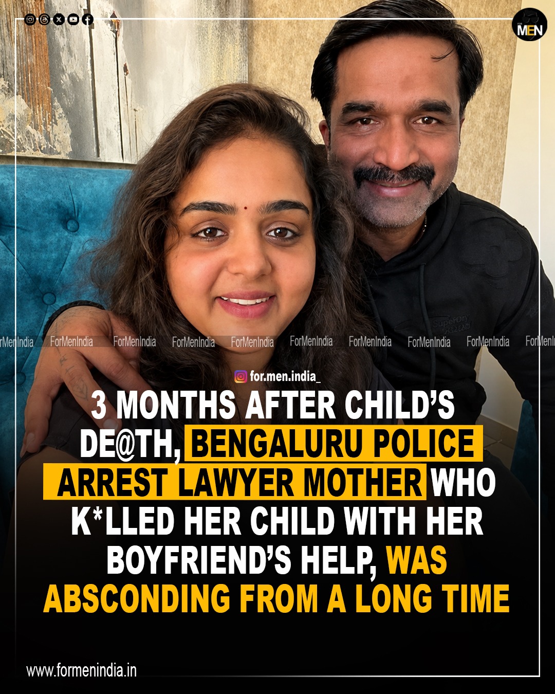 You are currently viewing 3 months after child’s death, Bengaluru police arrest lawyer mother who killed her child with her boyfriend’s help, was absconding from a long time