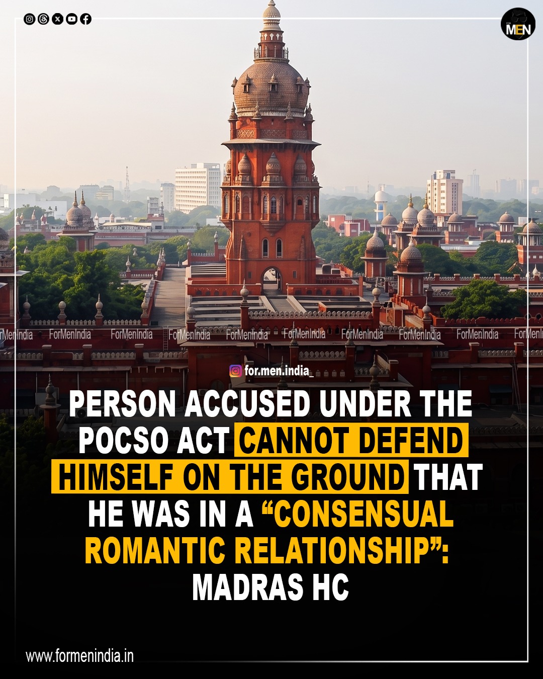 You are currently viewing Person accused under the POCSO Act cannot defend himself on the ground that he was in a “consensual romantic relationship” : Madras HC