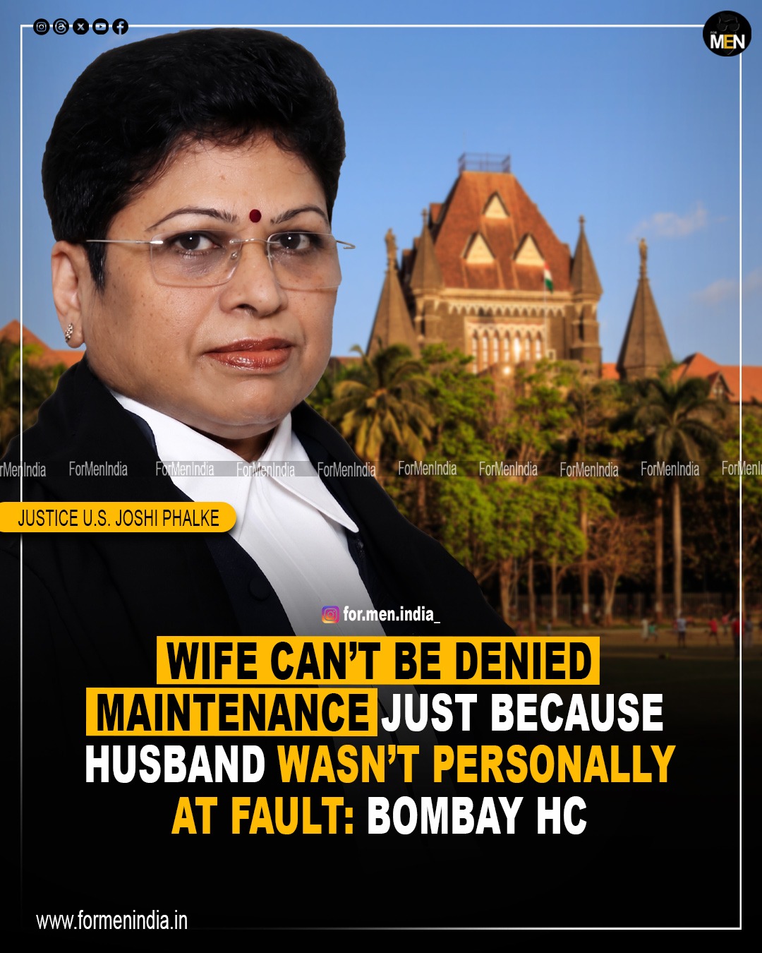 You are currently viewing Wife can’t be denied maintenance just because husband wasn’t personally at fault: Bombay high court