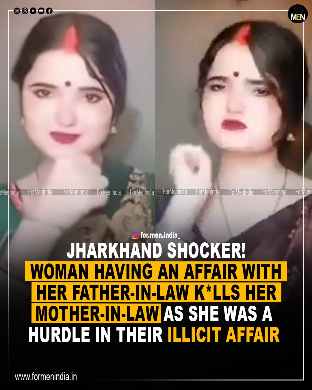 You are currently viewing Jharkhand Shocker! Woman having an affair with her father-in-law kills her mother-in-law as she was a hurdle in their illicit affair; arrested