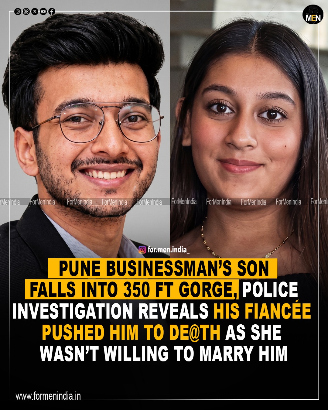 Read more about the article Pune Businessman’s 26 year old son dies after being pushed from Lohagad fort by his fiancee