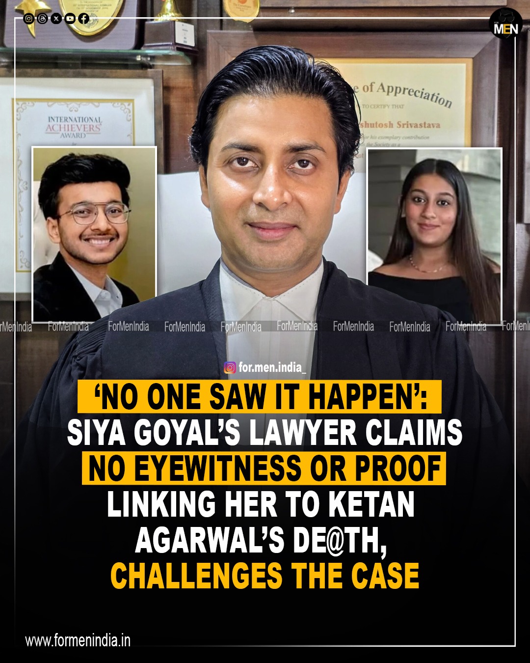 Read more about the article ‘No one saw it happen’: Siya Goyal’s lawyer claims no eyewitness or proof linking her to Ketan Agarwal’s death, challenges Ketan Agrawal’s case