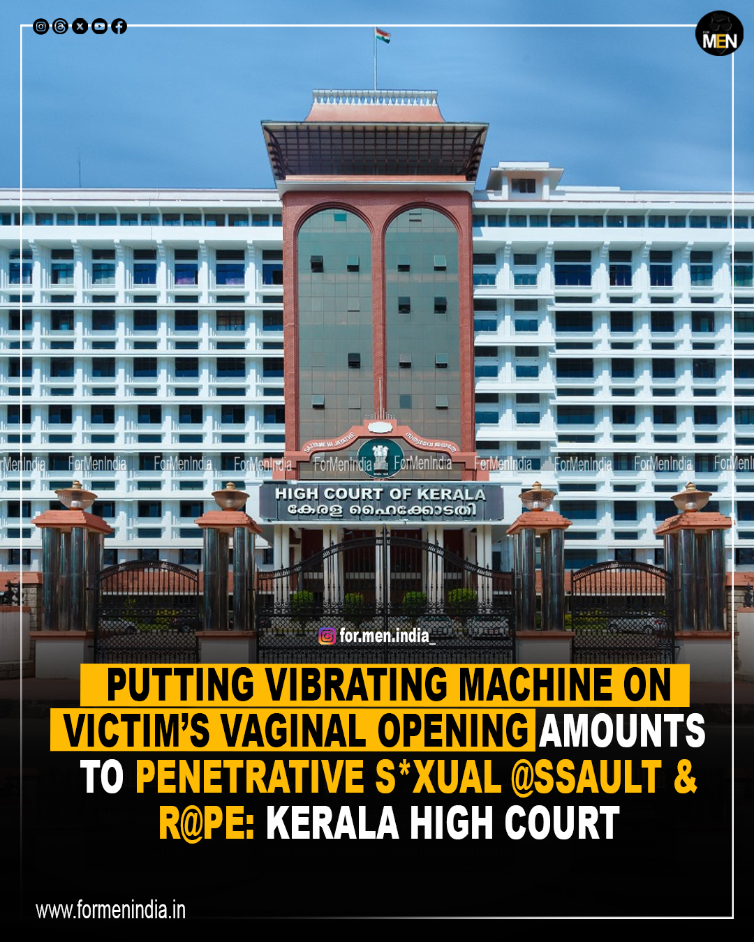 Read more about the article Putting Vibrating Machine On Victim’s Vaginal Opening Amounts To Penetrative Sexual Assault & Rape: Kerala High Court