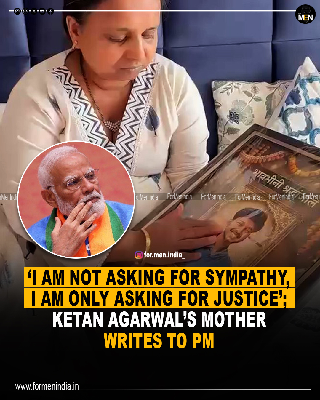 You are currently viewing ‘I am not asking for sympathy, I am only asking for justice ‘; Ketan Agrawal’s mother writes to PM