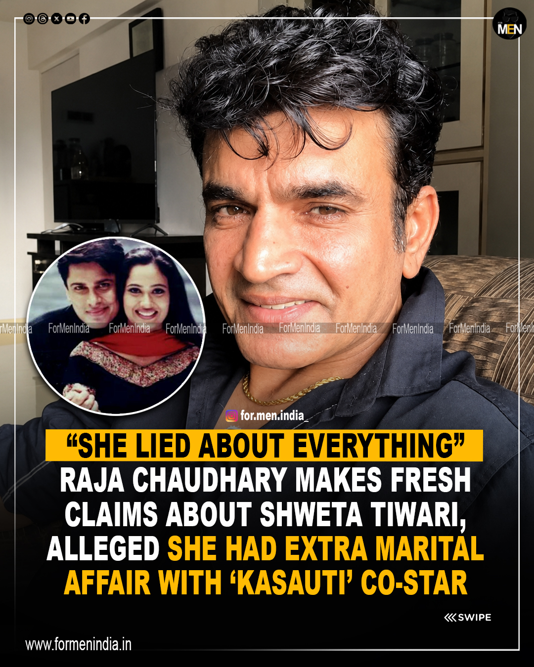 Read more about the article “She lied about everything”-Raja Chaudhary Makes Fresh Claims About Shweta Tiwari, alleged she had extra marital affair with ‘Kasauti’ co-star
