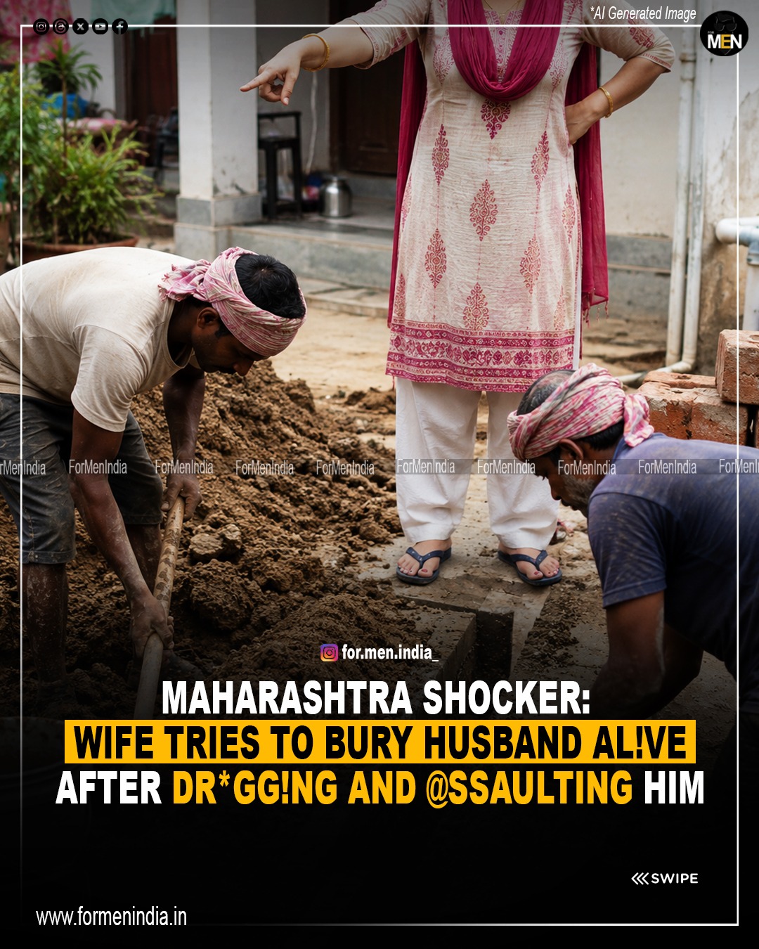 You are currently viewing Maharashtra Shocker: Wife tries to bury husband alive after drugging & assaulting him