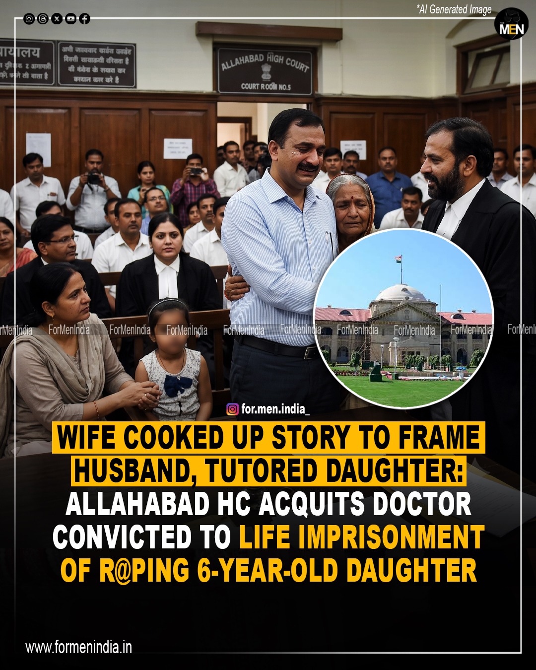 You are currently viewing Wife cooked up story to frame husband, tutored daughter: Allahabad HC acquits doctor convicted to life imprisonment of raping 6-year-old daughter