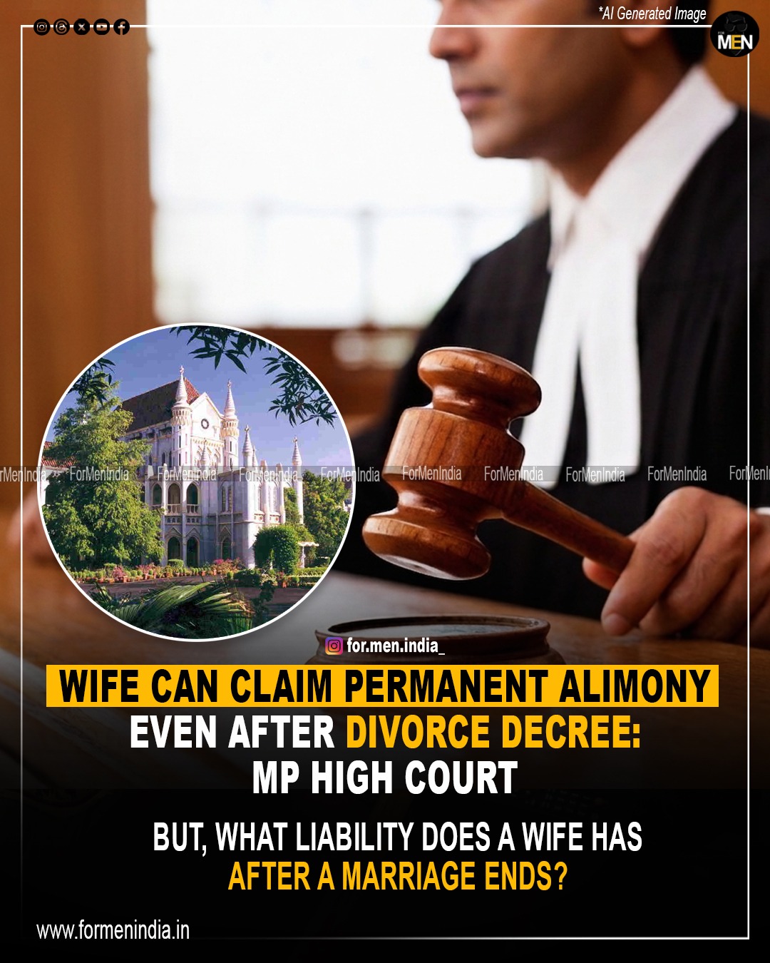 wife can claim alimony even after divorce