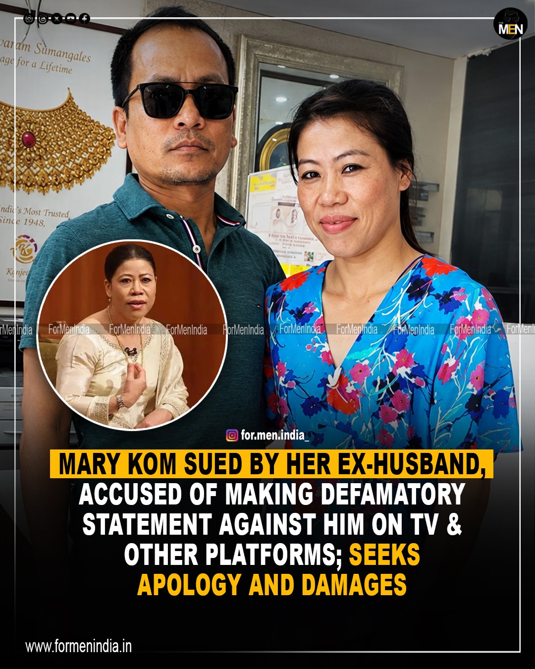 Read more about the article Mary Kom sued by her ex-husband, accused of making defamatory statement against him on TV & other platforms; seeks apology and damages
