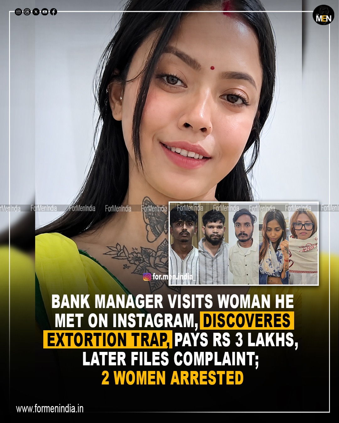 Read more about the article Bank Manager Visits Woman He Met On Instagram, discoveres Extortion Trap, pays 3 lakhs, later files complaint; two women arrested : Assam
